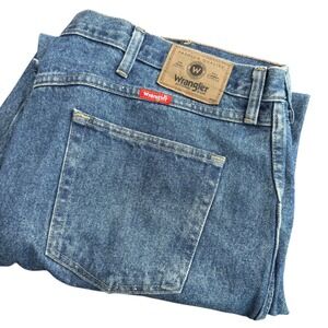 Wrangler Mens Regular Fit 46x30 (46x32) Authentic Jeans Blue Denim 96501DS
